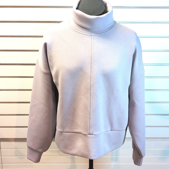 CALIA Women's Soft Scuba Funnel Neck Sweatshirt Large Metal Lily - Picture 4 of 10